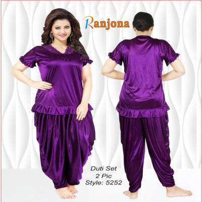 2 Part Purple Dhoti Style Night Dress